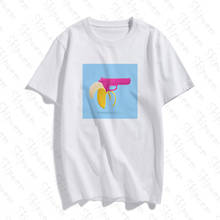 Крутая женская футболка с рисунком банана Tumblr винтажная Эстетическая Панк Harajuku размера плюс хлопковая футболка с коротким рукавом женская уличная одежда 2024 - купить недорого