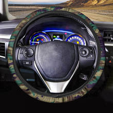 INSTANTARTS-Protector de camuflaje verde militar para volante de coche, accesorios para Interior de coche, fácil de instalar 2024 - compra barato