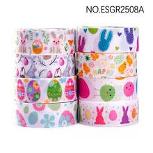 Fixed Set mixed 8 styles 25mm Hapyy Easter Day pattern grosgrain ribbon, each 1yard 2024 - buy cheap
