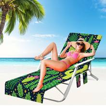 Quick Drying Beach Towel Chair Cover Microfiber Chaise Lounge Towel Cover With Side Pockets For Pool Sun Lounger Hotel Garden 2024 - buy cheap