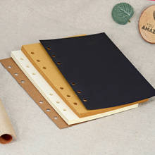 Organizer A5 A6 A7 Black Kraft Paper 6-Holes Loose-leaf Spiral Notebook Journals Kawaii Blank Coil Notepad Schedule Stationery 2024 - buy cheap