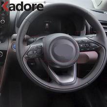 For Toyota Yaris Cross Hybrid 2020 2021 ABS Matte Interior Steering Wheel Panel Cover Trim Decoration Trims Car Accessories 3pcs 2024 - buy cheap