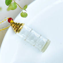 Светильник-желтые подвески из натурального кристалла, подвеска из бамбука, ожерелье-цепочка для богатых женщин, мужчин, ювелирные изделия с кристаллами в виде бутылки желаний 2024 - купить недорого