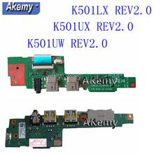 K501UX K501LX K501UW USB IO junta para For Asus A501L K501 K501LX K501LB K501U A501U K51UXM cable de la computadora portátil de Audio USB IO JACK Junta 2024 - compra barato