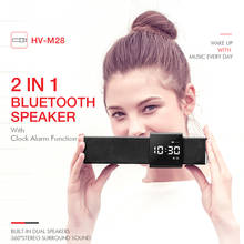HAVIT-Altavoz Bluetooth Estéreo M28 3D, reproductor de Audio portátil, inalámbrico, táctil, despertador inteligente, Radio FM 2024 - compra barato