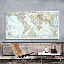 Mapa mundi retrô 1941, mapa mundi, imagens, posteres e impressões, papel de parede, não-tecido, material de escritório, 120*60cm 2024 - compre barato