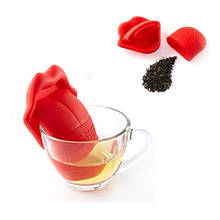 Tea Infusores Silicone Red Mouth Tongue Teabags Tea Diffus Loose Leaf Strainer Herbal Holder Tea Coffee Punch Filter Tea Infuser 2024 - buy cheap