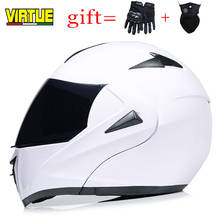 VIRTUE High quality safety flip motorcycle helmet and inner sun visor Affordable dual-lens motorcycle helmet DOT certification 2024 - buy cheap