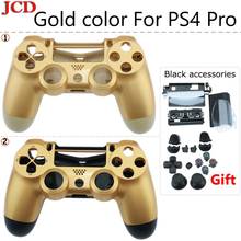 JCD новый золотой цвет для PS4 Pro 4,0 камуфляжная Защитная крышка замена кожи для JDS 040 корпус для игрового контроллера чехол с полными кнопками 2024 - купить недорого