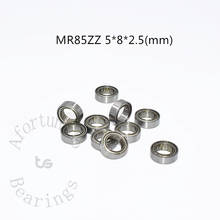 Rodamiento de Metal cromado en miniatura, rodamiento de Metal sellado, minirodamiento MR85, MR85ZZ, 5x8x2,5 (mm), 10 unidades, envío gratis, ABEC-5 2024 - compra barato
