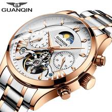 GUANQIN-reloj de negocios automático para hombre, pulsera mecánica con diseño de Tourbillon, masculino 2024 - compra barato