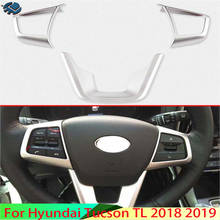 Capa de painel de volante para hyundai ix35 2018 2019 abs cromado guarnição de acabamento 2024 - compre barato