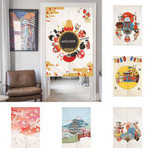 Cortina de puerta japonesa Noren Feng Shui, pintura para cocina, dormitorio, restaurante, decoración personalizable, Partición de entrada, cortinas colgantes 2024 - compra barato