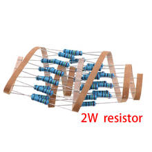 20pcs 2W Metal Film Resistor 2W 1% 0R - 2.2M 0 2.2 10 100 120 150 220 270 330 390 470 1K 2.2K 4.7K 10K 15K 100K 470K 1M ohm 2024 - buy cheap