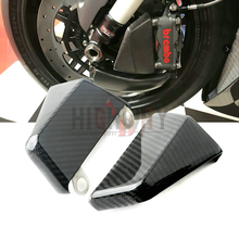 Sistema de refrigeração do canal do canal do duto de ar das almofadas dianteiras radiais do freio da fibra do carbono de 108mm para o refrigerador de kawasaki ninja h2 h2r 2015-2020 2024 - compre barato