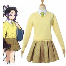 Conjunto de fantasia de cosplay unissex, uniforme de anime cos kimetsu no yaiba kocriança shinobu 2024 - compre barato