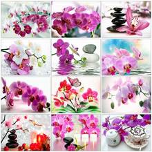 AZQSD Diamond Painting Orchid Rhinestone Pictures Full Square/Round Diamond Embroidery Flower Cross Stitch Kits Home Decor 2024 - buy cheap