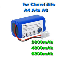 Batería recargable original para Chuwi ilife A4, A4s, A6, 2021 V, 14,8 mAh, accesorios para aspiradora robótica, 6800 2024 - compra barato