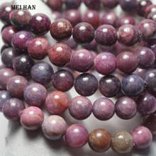 Meihan natural Burma red rubyy 11-11.3mm (1 bracelet/set) smooth round loose beads stone for jewelry making 2024 - buy cheap