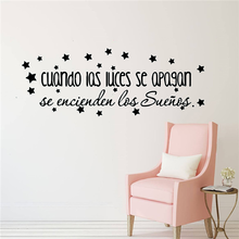 Large Spanish Quotes Sentences Wall Stickers  Vinyl Wall Art Decals For Kids Room Decoration Spanish Vinyl Sticker Wallpaper 2024 - buy cheap