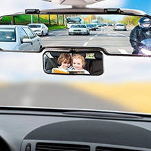 Espejo retrovisor giratorio 2 en 1 de 300mm para Interior de coche, espejo retrovisor doble de asistencia automática para bebé, gran angular de seguridad 2024 - compra barato