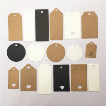 100Pcs/Lot Multi Shaped Design Hanging Kraft Paper Tag Label Note Price DIY Tags For Tiny Little Toys Gifts Ornament Wholesale 2024 - buy cheap