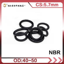 Nitrile Rubber O-Ring 20PC/lot NBR Sealing CS 5.7mm OD40/45/50mm O-Ring Seal Gasket Ring 2024 - buy cheap