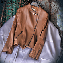 AYUNSUE Women's Jackets Spring 2021 Genuine Leather Jacket Women Real Sheepskin Coat Female Biker Coats Chaqueta Cuero Mujer 2024 - buy cheap