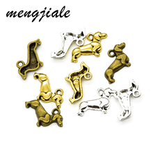 20pcs Wholesale Three Color Dachshund Charms Zinc Alloy Metal Dog Pendants For DIY Handmade Jewelry Accessories Making 22*13mm 2024 - buy cheap