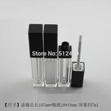 10/30/50pcs 7ml Empty Makeup DIY Lip gloss bottle Black Square Lip Gloss Tube with mirror Labial glair bottle Cosmetic 2024 - buy cheap