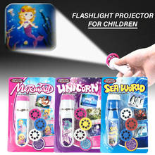 Miniproyector de luz Led para niños, linterna de proyección de luz de dinosaurio, sirena, Mundo Marino, espacio, juego educativo 2024 - compra barato