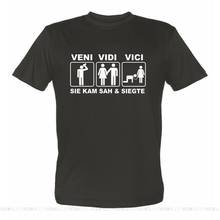 JGA Sprüche T-Shirt VENI VIDI VICI Junggesellenabschied Hochzeit Bräutigam Summer Style Tops Tee Shirt 2024 - buy cheap