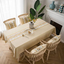 Toalha de mesa bordada estilo pastoral, pano retangular, decoração para casa, sala de jantar, vários tamanhos 2024 - compre barato