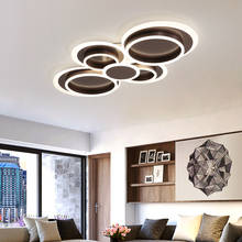 Ouro ou marrom moderno conduziu a luz de teto 30 w 78 108 acrílico simples lâmpada do teto com controle remoto para sala estar quarto em casa 2024 - compre barato