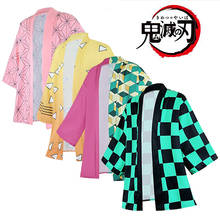 Anime Demon Slayer Kimetsu No Yaiba Haori Kimono Cosplay Costume Agatsuma Zenitsu Tomioka Giyuu Summer Costumes Coat Shirt 2024 - buy cheap