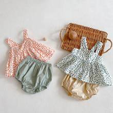 HETISO-vestido Floral + Pantalones para bebé, ropa de algodón de verano para niños, conjuntos para niña, disfraz para recién nacidos a partir de 0 1 2 años 2024 - compra barato