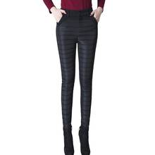 5XL 6XL 2019 брюки женские зимние теплые леггинсы облегающие Женские брюки с высокой талией тренировочные брюки большого размера женские брюки DF540 2024 - купить недорого