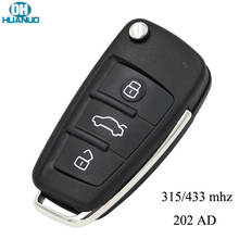 202AD System Semi intelligent Modified Folding Remote Key 3 Button 315/433MHz For Volkswagen V-W 2024 - buy cheap