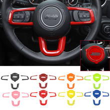 Cubierta decorativa para volante Interior de Jeep Wrangler JL gladiador JT, accesorios de coche, ABS, 2018-2021 2024 - compra barato