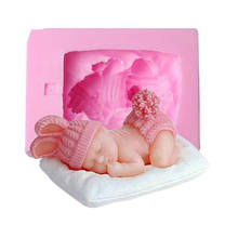 3D Спящая детская форма для мыла силиконовая форма для мастики, украшение для торта, лосьона, шоколада, глины 2024 - купить недорого