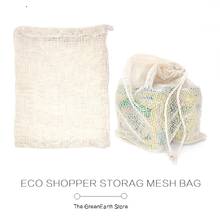 Degradab Mesh Bag Small Shopping Bag Fruit Vegetable Storage Cotton Bag Clutch Bag Shopper Drawstring Bag Multi Pocket Net Bags 2024 - buy cheap