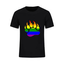 2020 Hot Sale Summer 100% Cotton Rainbow Flag Bear Paw T Shirt Men Short Sleeves Tee Hip Hop Streetwear Fans Hipster Big Size XS 2024 - buy cheap