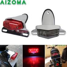 Luz LED trasera cromada para motocicleta, luz de freno trasera para moto, Honda, Yamaha, Chopper, Bobber, Sportster, Touring, E4 2024 - compra barato