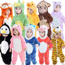 Baby Unicorn Rompers Winter Warm Overalls Toddler Inflant Pajama Kigurumi Onesie Kids Boy Cartoon Animal Hooded Outfit For Bebes 2024 - buy cheap