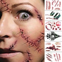 Waterproof Temporary Tattoo Sticker 3D incised wound Centipede halloween small tatoo fake tatto flash tattoos for kid men women 2024 - buy cheap