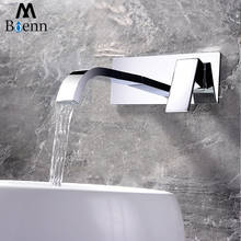 Bathroom Basin Sink Faucet Wall Mounted Square Chrome Brass Mixer Tap With Embedded Box Single Handle Double Control 2024 - buy cheap