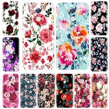 Capa colorida para telefone celular, capinha de silicone para huawei honor 4c 5c 6c 6a pro, macia pintada de flores para huawei honor 4x 5a 5x 6 6x 5c 2024 - compre barato