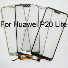 Сенсорная панель для Huawei P20 Lite, сенсорный экран с цифровым преобразователем, стеклянный сенсор, сенсорная панель с гибким кабелем для замены huaweip20lite 2024 - купить недорого