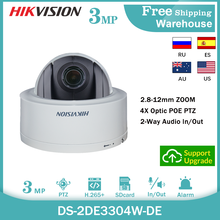Hikvision PTZ Camera DS-2DE3304W-DE 3MP POE   Mini Dome 4X Optical Zoom 2-Way Audio CCTV Outdoor Video Surveillance Camera 2024 - buy cheap