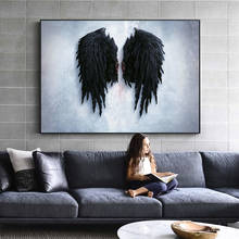 Arte de tela de asas de anjo sangramento, posteres e impressões, asas, pinturas de arte impressa em tela, imagens de arte de parede, decoração de casa quadros 2024 - compre barato